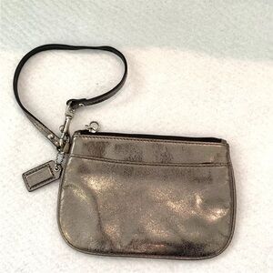 Coach Metallic  Wristlet